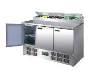 Polar Comptoir de préparation | réfrigéré | pizzas et salades | 390L