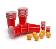 BeerCup Federer Ultimate Beer Pong Pack Soirée Red Cups, Shot Cups avec balles comprises