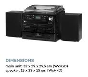 Auna 388-DAB+ Chaîne stéréo platine vinyle CD K7 Bluetooth FM DAB+ USB SD noir