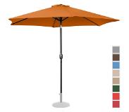 Uniprodo Parasol de terrasse – Orange – Hexagonal – Ø 300 cm – Inclinable