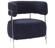 Hubsch Chaise longue polyester / métal - bleu / nickel