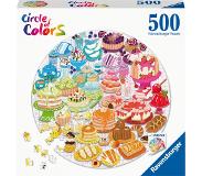 Ravensburger 500 pièces Puzzle rond - Cercle de couleurs - Desserts/pâtisseries