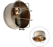 QAZQA Industriële wandlamp grijs 25 cm - Barril