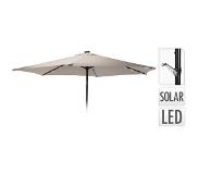 Pro Garden Parasol solaire - 270 cm aluminium - avec éclairage LED - Taupe