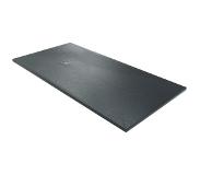 Balmani Vega receveur de douche 180 x 90 cm marbre composite gris graphite texture ardoise