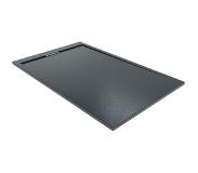 Balmani Indus receveur de douche 160 x 100 cm marbre composite gris graphite texture ardoise