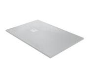 Balmani Vega receveur de douche 120 x 80 cm marbre composite gris clair texture ardoise