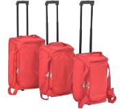 vidaXL Ensemble de valises 3 pcs Rouge