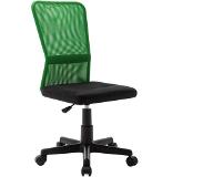 vidaXL Chaise de bureau Noir et vert 44x52x100 cm Tissu en maille