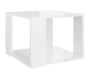 vidaXL Table basse Blanc brillant 40x40x30 cm Bois d'ingénierie