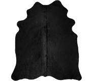 vidaXL Tapis en peau de vache véritable Noir 150 x 170 cm