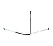 RIDDER Rail de douche de coin universel avec crochets chromés 52500