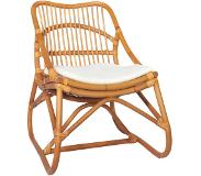vidaXL Chaise en rotin Marron clair Lin