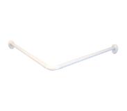 RIDDER Tringle de rideau de douche d'angle Blanc 90x90x2,5 cm