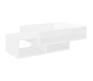 vidaXL Table basse Blanc brillant 105x55x32 cm Aggloméré