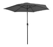 vidaXL Parasol d'extérieur avec poteau en métal 300 cm Anthracite