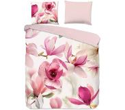 Good Morning Housse de couette MAGNA 140x200/220 cm Rose et blanc