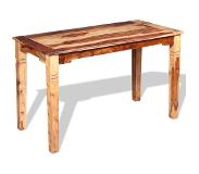 vidaXL Table de salle à manger Bois massif de Sesham 120 x 60 x 76 cm