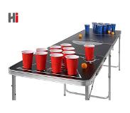 Haushalt Table de bière-pong pliable réglable en hauteur Noir