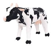 vidaXL Jouet en peluche Vache Noir et blanc XXL