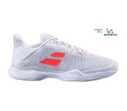 Babolat Chaussures de Tennis Babolat Women Jet Tere Clay White Living Coral-Taille 41