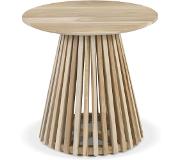 Alterego Petite table design ronde 'KWAPA' en bois Teck naturel intérieur - Ø 50 cm