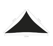 vidaXL Voile de parasol Tissu Oxford triangulaire 2,5x2,5x3,5 m Noir