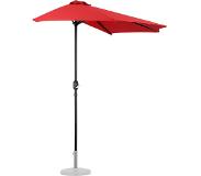 Uniprodo Demi parasol - Rouge - Pentagonal - 270 x 135 cm