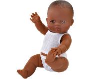 Paola Reina Gordi Baby Doll Boy Pyjama brun foncé - 34 cm