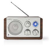 Nedis RDFM5110BN Radio portable Personnel Analogique Marron, Argent
