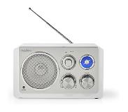 Nedis RDFM5110WT Radio portable Personnel Analogique Argent, Blanc