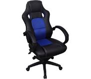 vidaXL Chaise de bureau en cuir artificiel Bleu