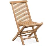 Alterego Chaise de jardin pliable KALEO en bois de Teck naturel