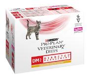 Purina Pro Plan Proplan Veterinary Diets Chat DM (diabete) st/ox Struvite Oxalate Poulet sachet fraicheur 10x85g
