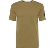 Calvin Klein T-shirt Monogram Badge Waffle Ss Tee Olive Homme | Pointure S