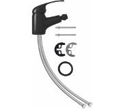 vidaXL Mitigeur de bidet de salle de bain Noir 13x12 cm