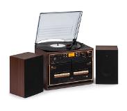Auna 388-BT Wood Chaîne stéréo Système hi-fi platine vinyle