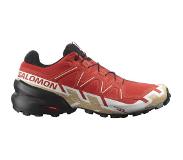 Salomon - Chaussures de trail - Speedcross 6 Fiery Red/Black/Safari pour Homme - Rouge