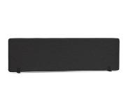 Alterego Cloison de séparation de bureau 'TAVO' en tissu noir et pieds en métal noir - 160x45 cm
