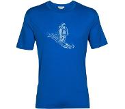 Icebreaker - Vêtements randonnée et alpinisme - M Tech Lite II SS Tee Skiing Yeti Lazurite pour Homme, en Laine - Bleu