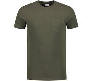 Purewhite T-shirt Waffle Structured T-shirt With Chest Pocket Olive Homme | Pointure M