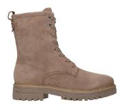 Tamaris Boots à lacets en Taupe Nubuck 37