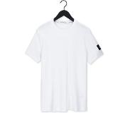Calvin Klein T-shirt Monogram Badge Waffle Ss Tee Blanc Homme | Pointure XXL