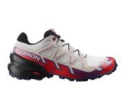 Salomon - Chaussures de trail - Speedcross 6 W White/Sparkling Grape/Fiery Red pour Femme - Blanc