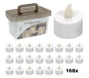 Ambiance Set de bougies chauffe-plat LED - Boîte XXL de 120 bougies - piles incluses