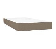 vidaXL Matelas de lit à ressorts ensachés Taupe 90x200x20 cm Tissu