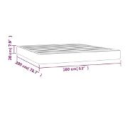vidaXL Matelas de lit à ressorts ensachés Taupe 160x200x20 cm Tissu
