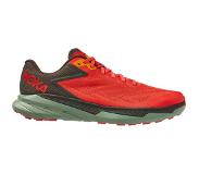 Hoka One One - Chaussures de trail - Zinal Fiesta / Black Olive pour Homme - Rouge