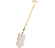 vidaXL Pelle à pointe de jardin avec poignée en T Inox et bois de frêne