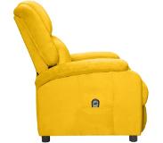 vidaXL Fauteuil inclinable électrique Jaune Velours